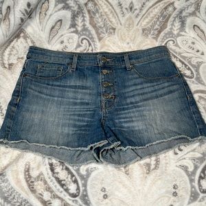 High rise jeans shorts